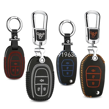 

luckeasy leather key cover for maxus T60 2017 Car Key bag case wallet holder