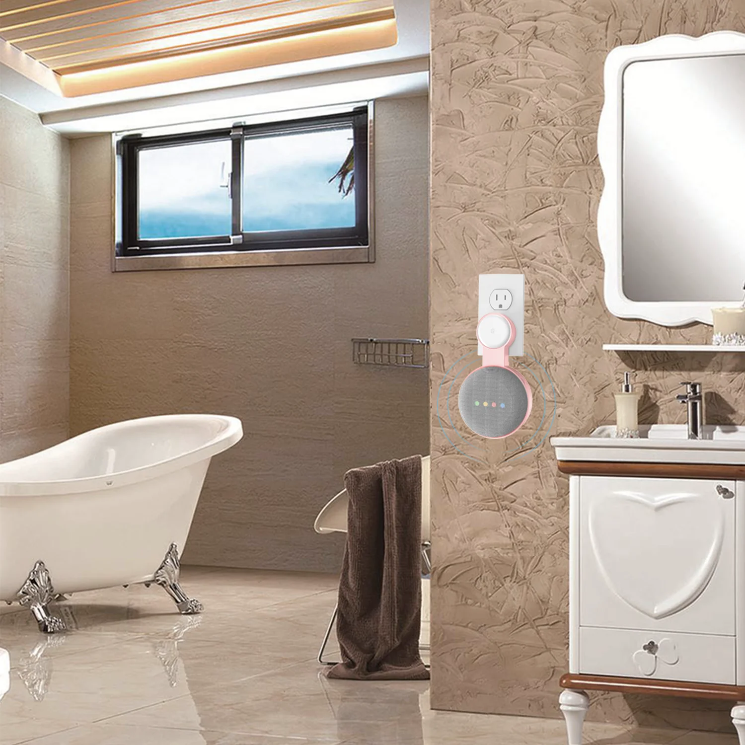 Для Google Home Мини-розетка настенный держатель аудио голосовой ...