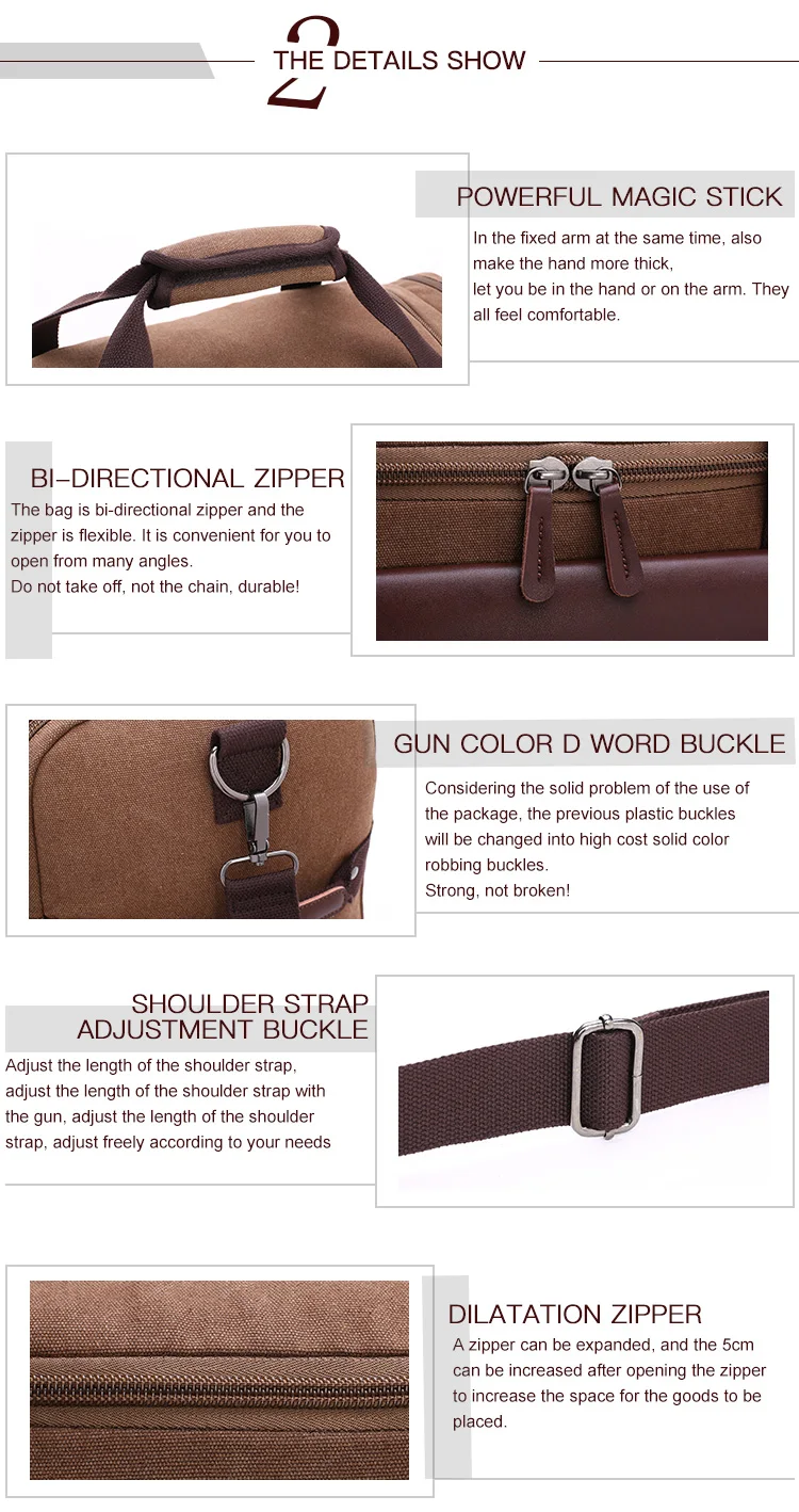 Canvas travel  hand bag  high capacity hand bag  manufacturers  custom hand bag