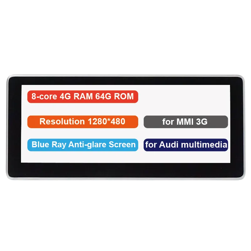 4G ram 64G rom Android радио обновление для RHD Audi A4 A5 2009- 10,2" сенсорный экран gps навигация тире мультимедийный плеер - Цвет: 4-64G for MMI 3G