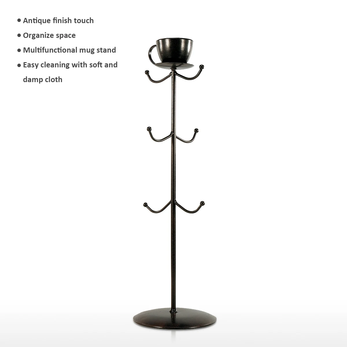 

Coffee Mug Stand Mug Tree Holder Mug Rack Tree Coffee Tea Cup Organizer Hanger Holder with 6 Hooks Iron Mug Holder