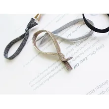 Новая Стильная однотонная модная женская повязка на голову из Южной Кореи, элегантная повязка на голову с бантом и блестками, повязка на голову