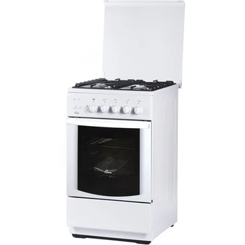 

Gas stove Flama FG 24228 W, gas oven, glass lid, White