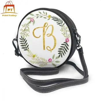 

Monogram Shoulder Bag Monogram Leather Bag Trendy Pattern Women Bags High quality Women Slim Round Purse