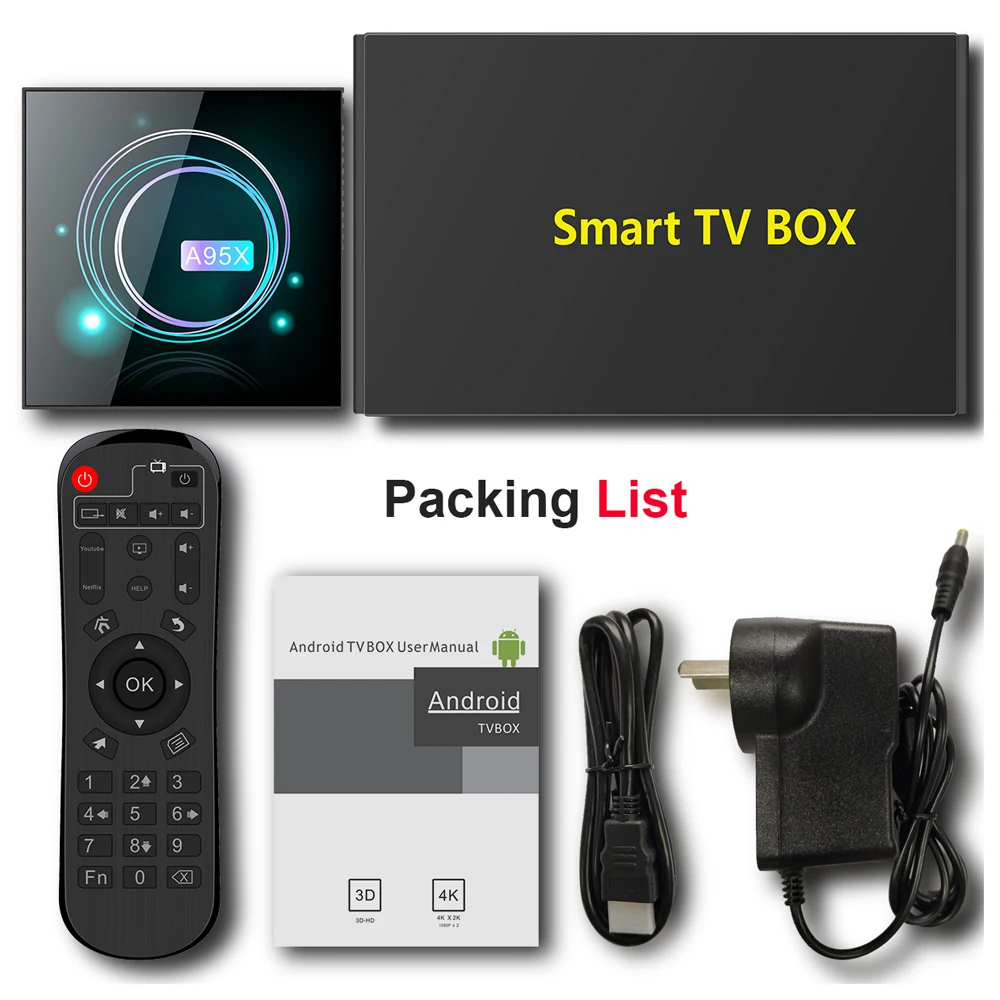 ТВ приставка A95X F3 Тонкий Смарт Android 9,0 8K декодирование UHD 4K медиаплеер Amlogic S905X3 2,4G/5G WiFi BT4.2 ТВ приставка Android Smart Box