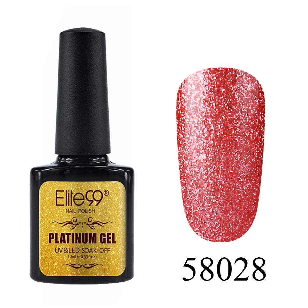 Elite99 гибридные Лаки гель лак для ногтей набор 10 mlgliting Platinum Painting Nails Art Poly UV Gellak Топ базовый праймер для маникюра - Цвет: 58028