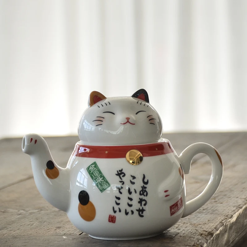 TANGPIN, милый фарфоровый чайный сервиз lucky cat, креативный, maneki neko, керамическая чайная чашка, чайник с ситечком, прекрасный плюус, чайник для кошки