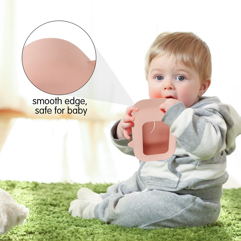 Soboba Tissue Box Cover Silicone Kitty Cat Pattern Reusable Baby Care Wipe Box for Newborn Wet Wipe Holder wet wipes bag