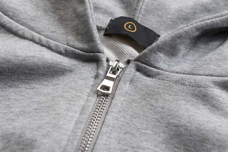 Толстовка с капюшоном qoolxcwear Мужская черная плотная серая уличная одежда брендовая одежда однотонная Повседневная свободная толстовка на молнии качественный хлопковый топ 2606