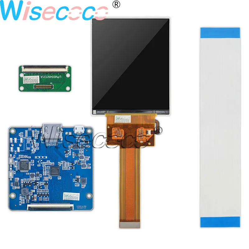 Wisecoco 3,4 дюймовый TFT ЖК-дисплей 651PPI ips панель 1440 × 1700 с HDMI на MIPI конторллер плата для VR очков