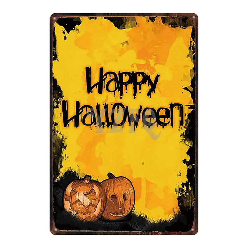 DU-3139 Тыква Happy Halloween Винтаж жестяная вывеска металлическая пластина кошка рождественские украшения для дома стены искусства вечерние декор 30X20 см DU-3148 - Цвет: DU-3139