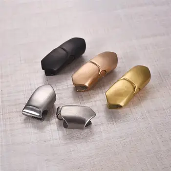 

2pcs/Set Stainless Steel Magnetic Clasps Fit 11x6mm Leather Cord Unique Rhombus End Caps Bracelet Connectors DIY Jewelry Making