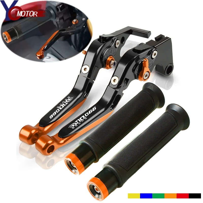 

For KTM 990 SupeR Duke 2005-2012 2011 2010 2009 2006 2007 2008 CNC Motorcycle Adjustable Brake Clutch Lever&Handle Grips Handbar