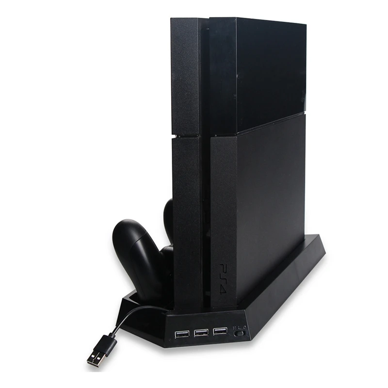 Для PS4 стенд PS4 тонкий вертикальный стенд охлаждающий вентилятор с игровым контроллером двойная зарядная станция Док-станция для sony Playstation 4 Sli