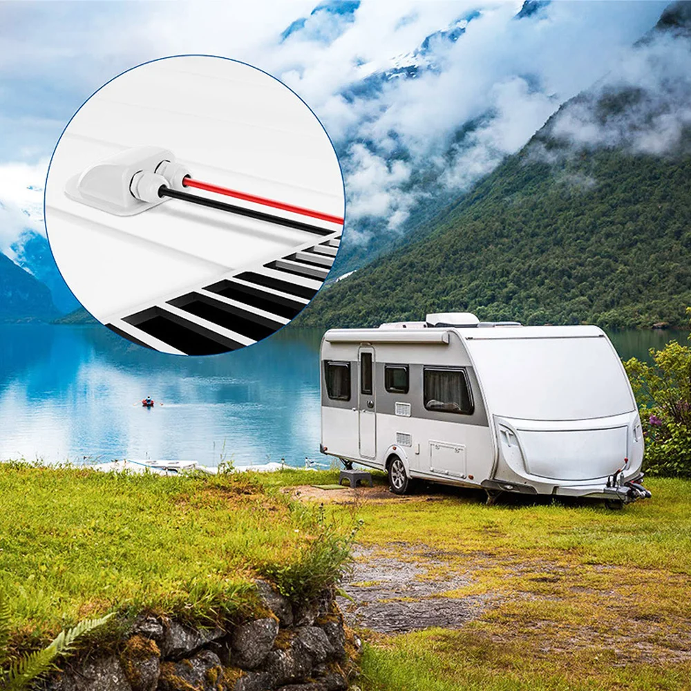Presse-étoupe d’entrée à double câble étanche pour panneaux solaires,  camping-cars, bateaux