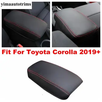 

Center Console Seat Armrest Storage Box Protector Pad Mat Molding Cover Kit PU Leather Fit For Toyota Corolla 2019 2020