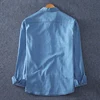 Plus Size 6XL 7XL 8XL Fashion Men's Denim Shirt 100% Cotton Casual Light Blue Spring Autumn Long Sleeve Shirt Male Brand ► Photo 3/6