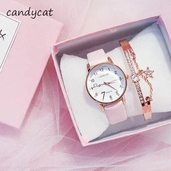 

CandyCat Sakura Fen Watch Students Korean Version of Simple and Stylish Little Girl Hipster Cute Dropshipping Womens Watches