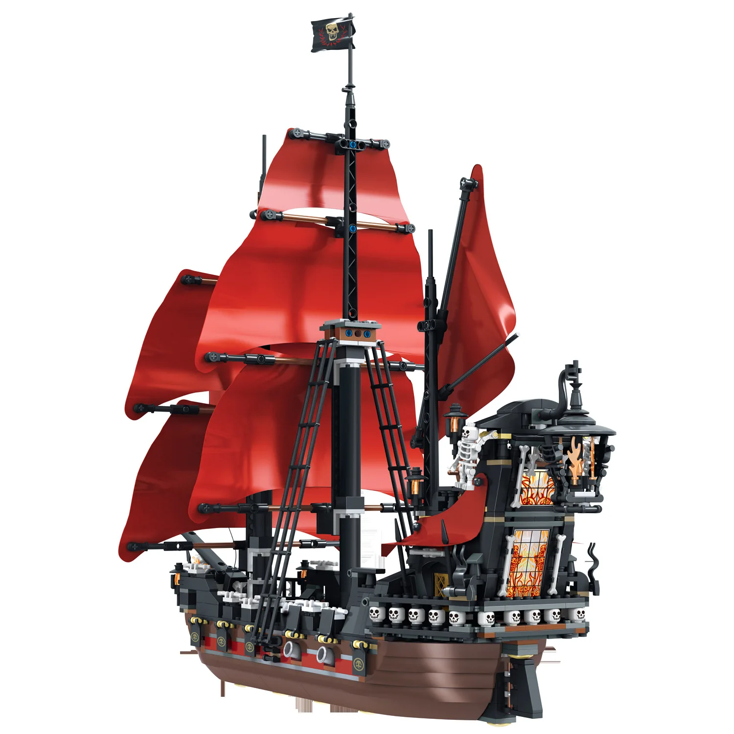 Pearl Ship Queen Anne's Revenge Pirates Caribbean Bricks Pirates Building Blocks 