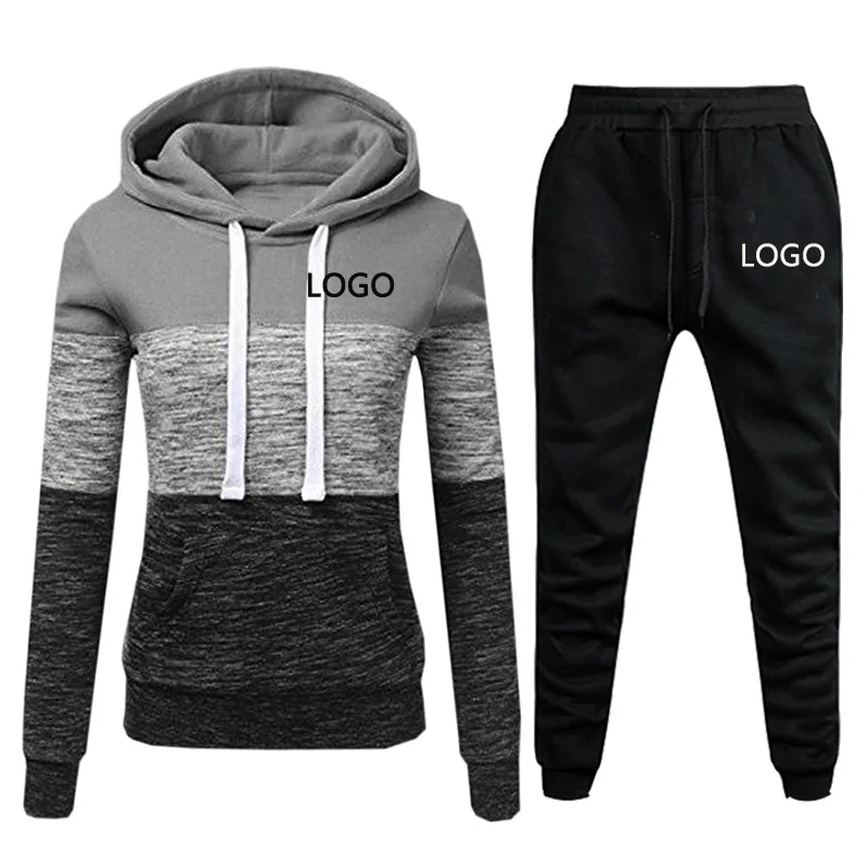 Женский спортивный костюм из 2 предметов флисовая толстовка с капюшоном и штаны