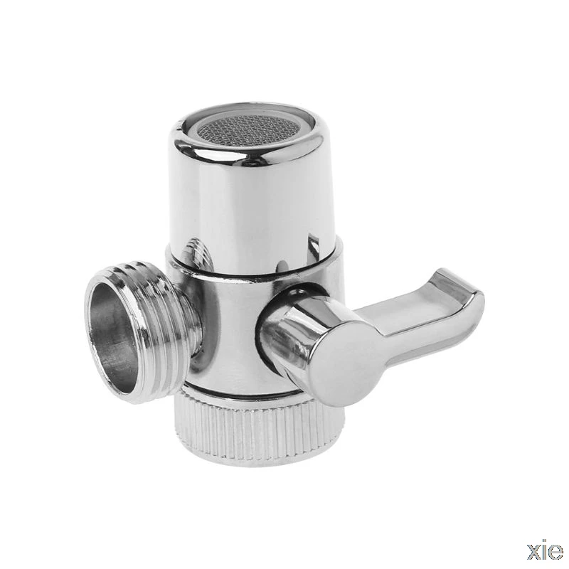 

Brass 3-way Diverter Valve Faucet Connector Adapter Three Head Function Switch
