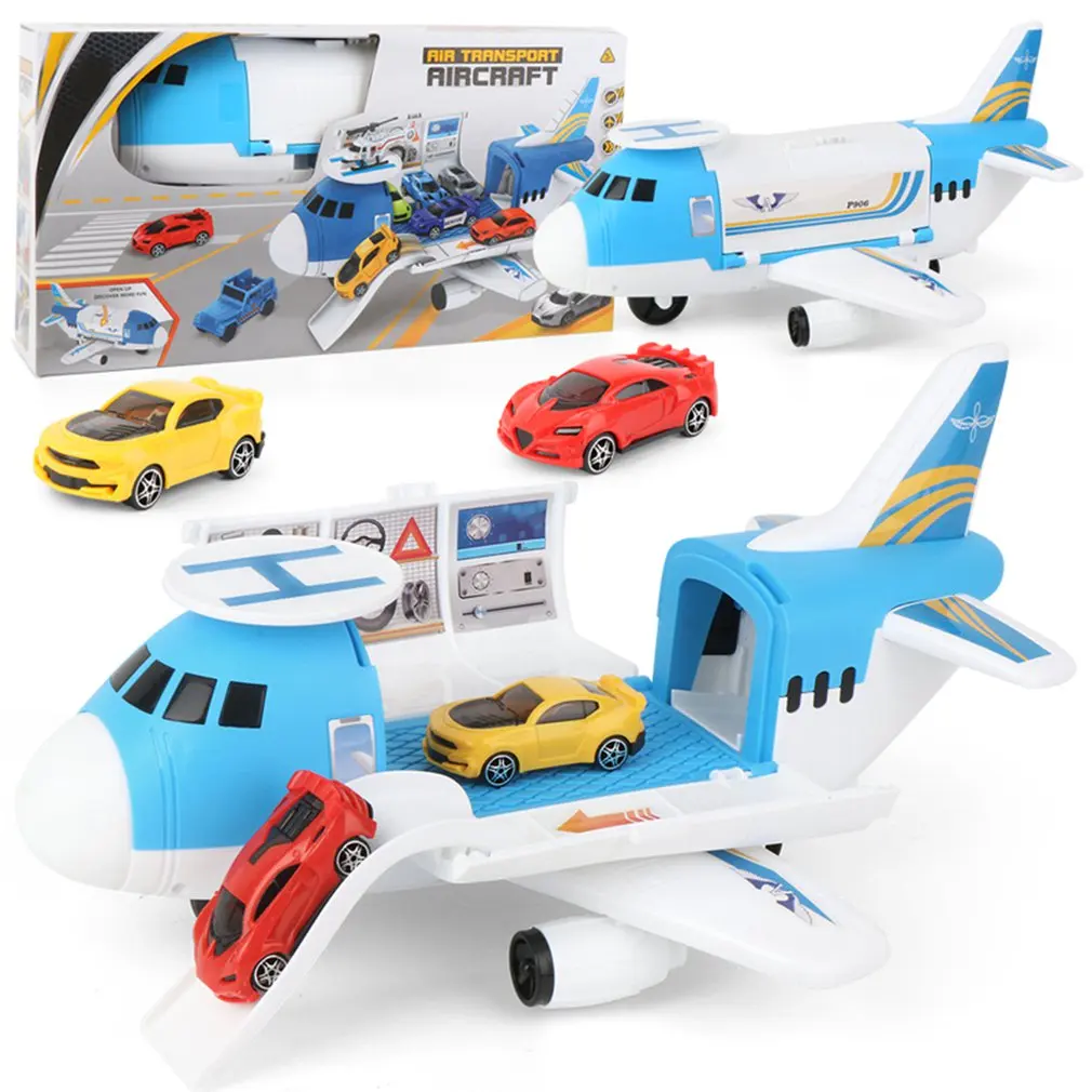 Simulation Track Inertia Children's Toy Aircraft Storage Passenger Plane Ploice Fire Rescue Baby Boy Toy Cars
