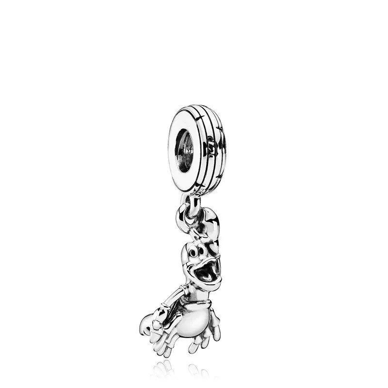 5PCS-Hot-Silver-Beads-The-Little-Mermaid-Sebastin-Pendant-Animation-Hermit-Crab-Charms-Fit-Original-Pandora