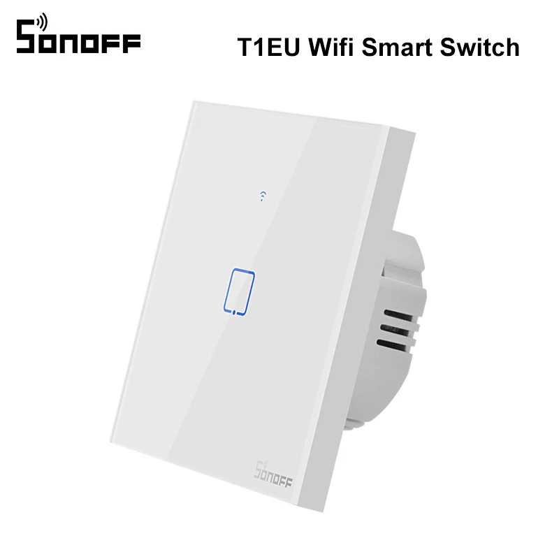 SONOFF T1EU смарт-переключатель Голосовое управление синхронизация времени состояние ЕС штекер WiFi переключатель сенсорной панели поддержка Alexa Google Home