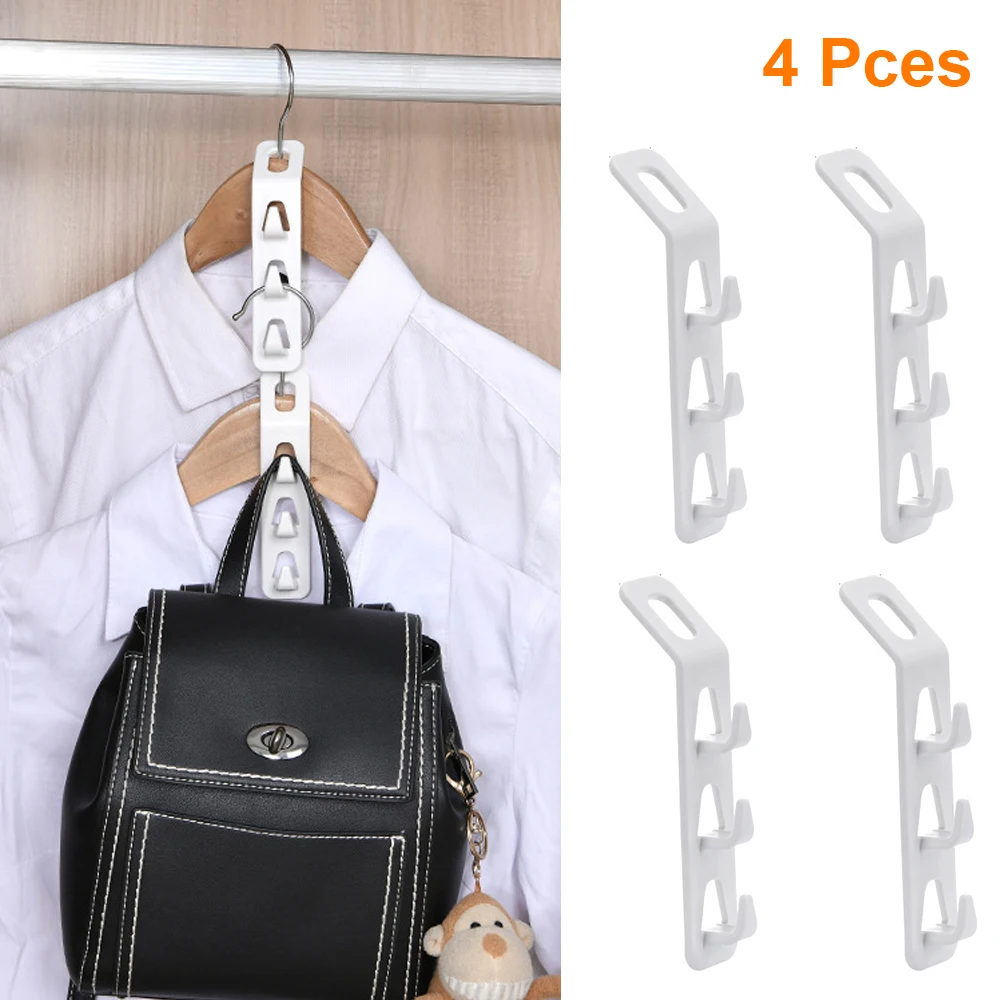 

Multi-function Wardrobe Space-saving Stack Hanger Hook Coat Hook Plastic Closet Stack Hanger Rack Bedroom Storage Organizer Rack