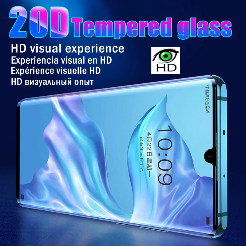20D полный закругленный протектор экрана стекло для huawei P30 Pro Закаленное стекло пленка и для mate 30 20 Pro с роскошной розничной посылка