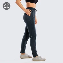 CRZ женские Джоггеры для йоги, повседневные хлопковые спортивные штаны на молнии, тренировочные штаны с карманами