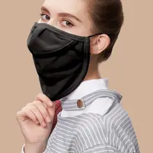 Женская Мужская зимняя теплая маска для лица и рта с открытым носом и защитой от пыли, Ветрозащитная маска для шеи 95AB