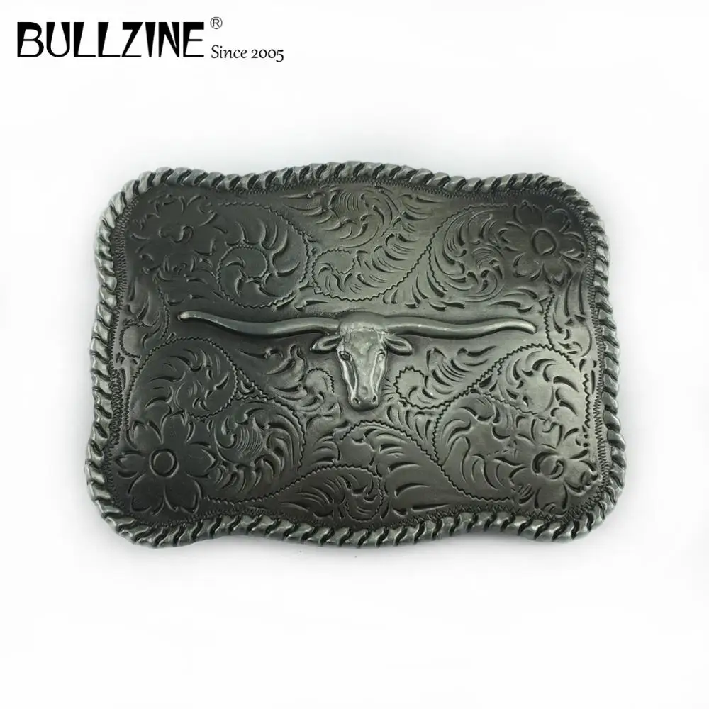 Оптовая продажа пряжка для ремня Bullzine из цинкового сплава в стиле ретро с головой