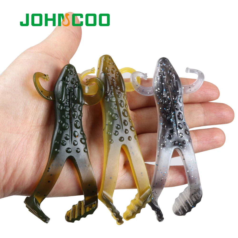 JOHNCOO 2 шт. приманка для рыбы в виде мягкой лягушки рыболовные приманки 10 5 см 12g