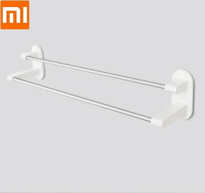 Xiaomi вешалка для полотенец кухонный держатель для хранения полотенец для ванной комнаты настенная вешалка двойной стержень для хранения сильная несущая способность