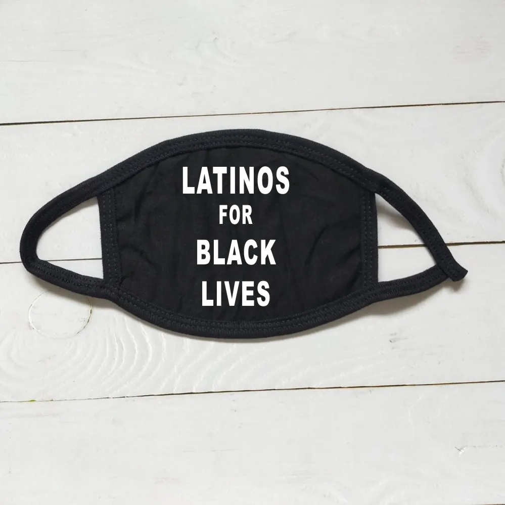 Latinos for black lives matter, Face Mask, Reusable Mask, Face Mask Protest Mask Personalized Print Black