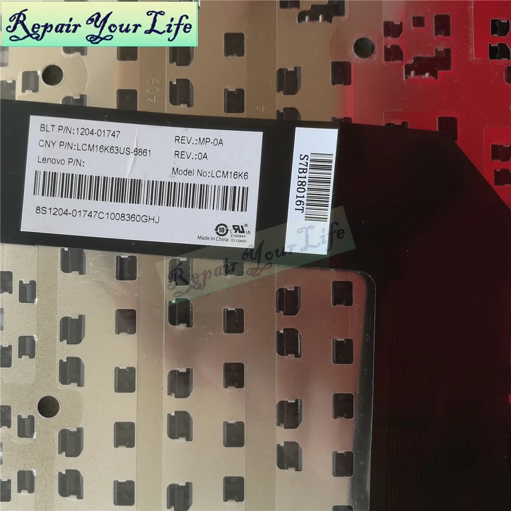 Клавиатура ноутбука США раскладка для lenovo N23 1204-01747 LCM16K63US-6861black chicony