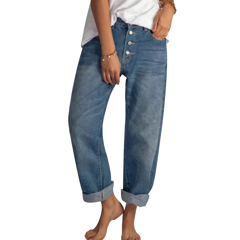 Acheter Jeans Grande Taille Pour Femmes, Pantalons Larges Et Fins, Streetwear Décontracté, Jeans Baggy Vintage, Pantalons à La Mode