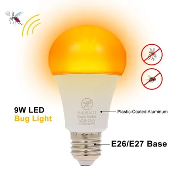

Yellow LED Bug Light Bulb No Blue Light Mosquito Repellent Light Bulb