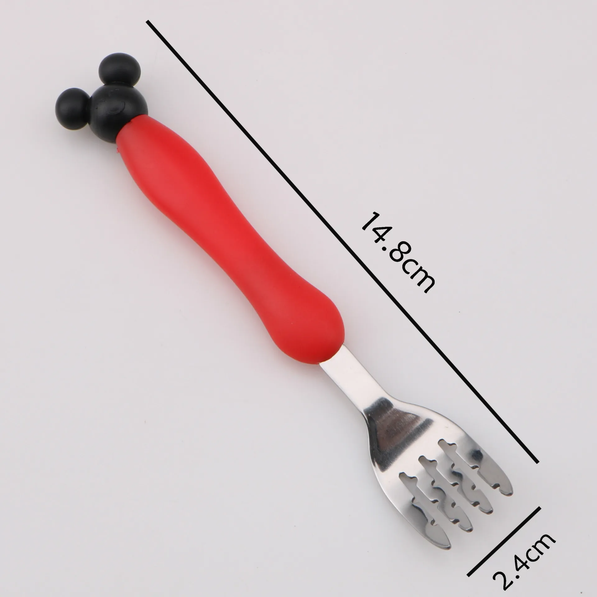 Cartoon Mickey Children Spoon Fork Set Baby Feeding Spoon Stainless Steel Kids Eating Utensils Toddler Baby Flatware Accessories