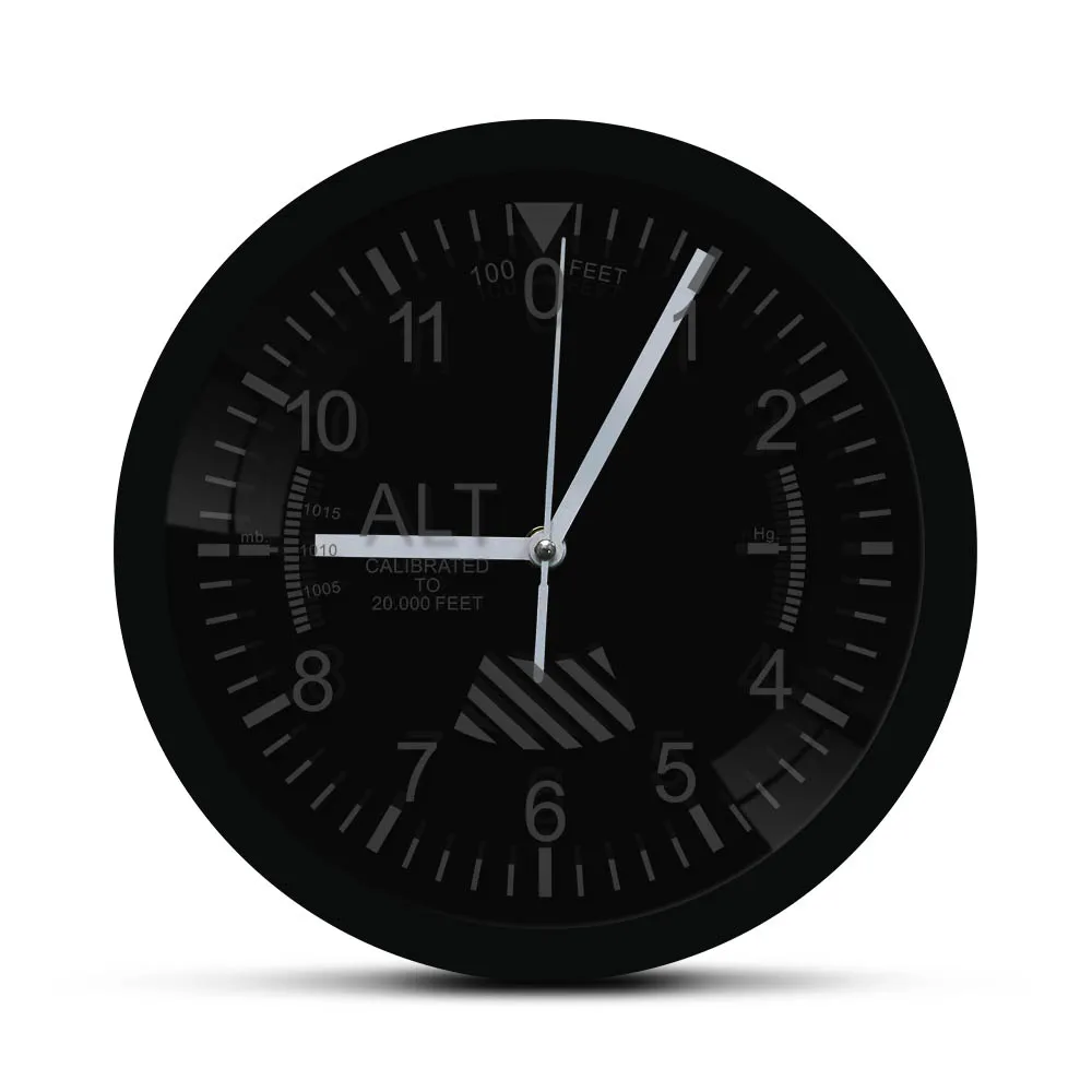 Günstige Höhenmesser Neon Zeichen LED Wanduhr Höhe Meter Tracking Pilot Air Flugzeug Höhe Messung Moderne Wanduhr Uhr Gag Geschenk