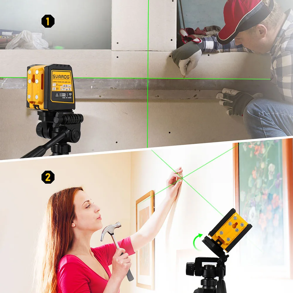 2 линии зеленый лазерный уровень литиевая батарея самонивелирующиеся