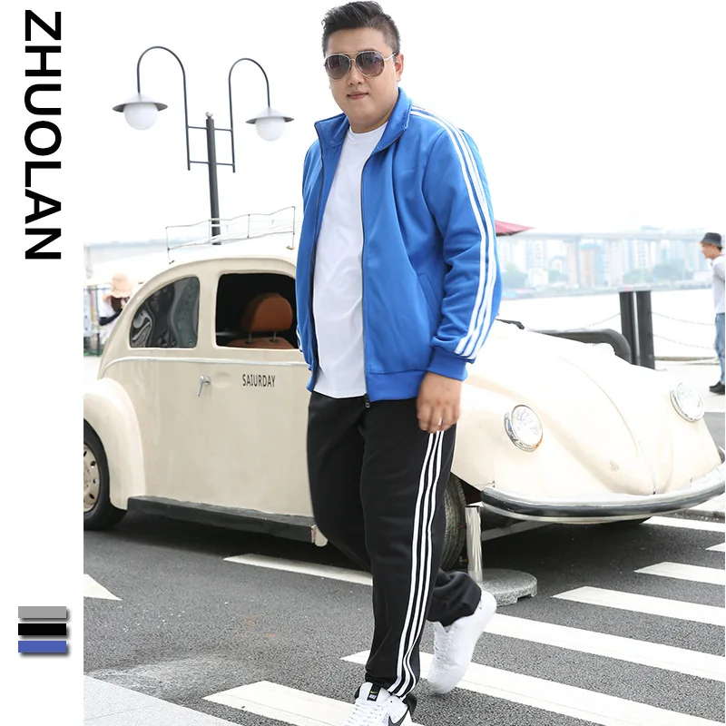 

2020 Men'S Wear Plus-sized Spring Fat Loose-Fit Trend Casual Sports Plus-sized Set Two-Piece Set