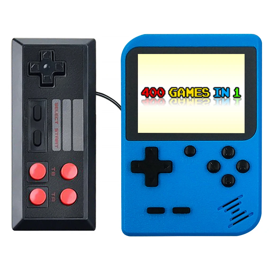 

Game Console Handheld Portable Game Player Electric Double Gaming Machine, Black/White/Blue/Red