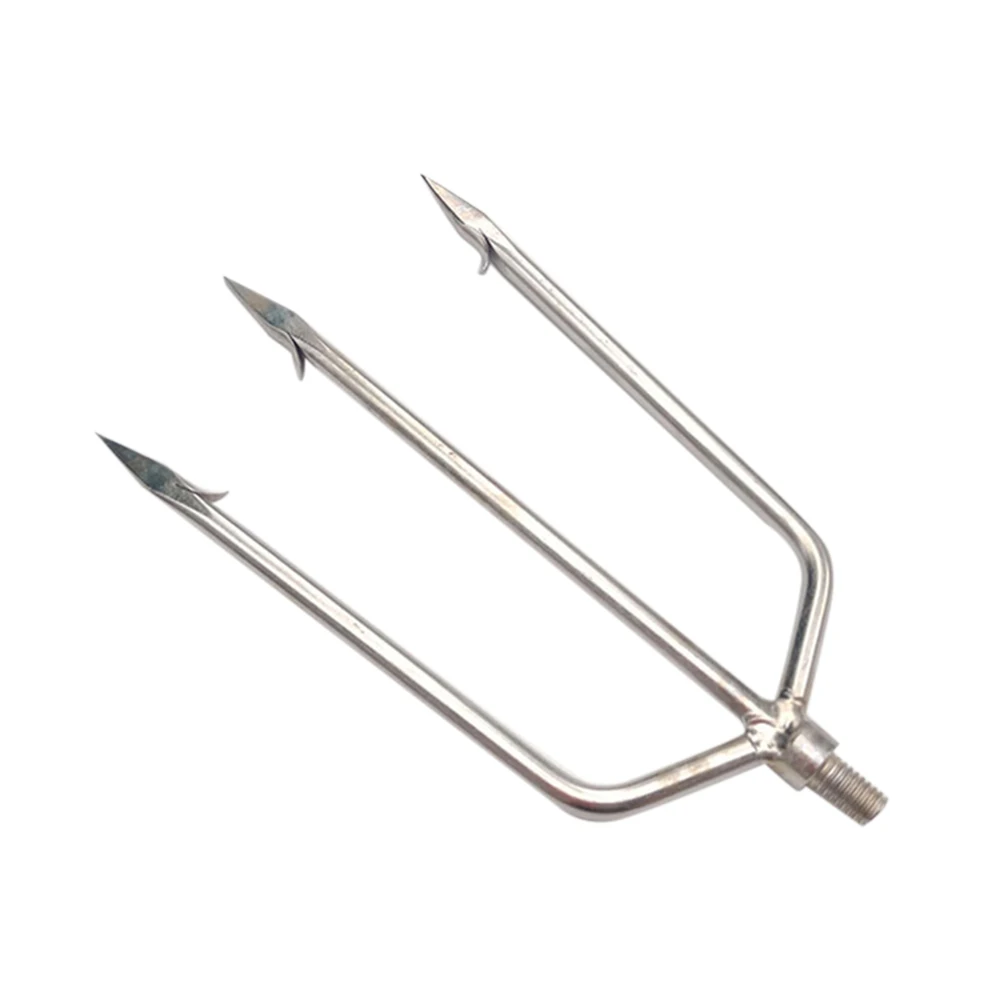 Stainless Steel Fishing Tools Prong Serrated Harpoon Fish Fork Fishing Ice Crusher Drill Fishing Tackle Fishing Tool Accessories - Цвет: 17.5 cm  8.5cm