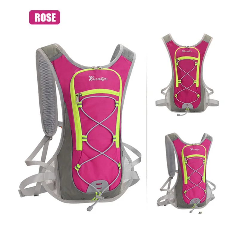 rose only bag Легкий светоотражающий велосипедный рюкзак с сумкой для воды, складной спортивный рюкзак Mochila, военная Лыжная сумка, рюкзак для выживания Hidratacion - Цвет: rose only bag