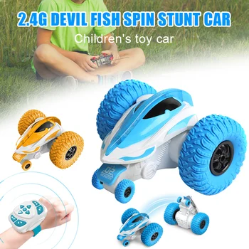 

2.4G Rotating Stunt Car Wireless Watch Remote Control Rolling Electric Toy for Children Kids NSV775