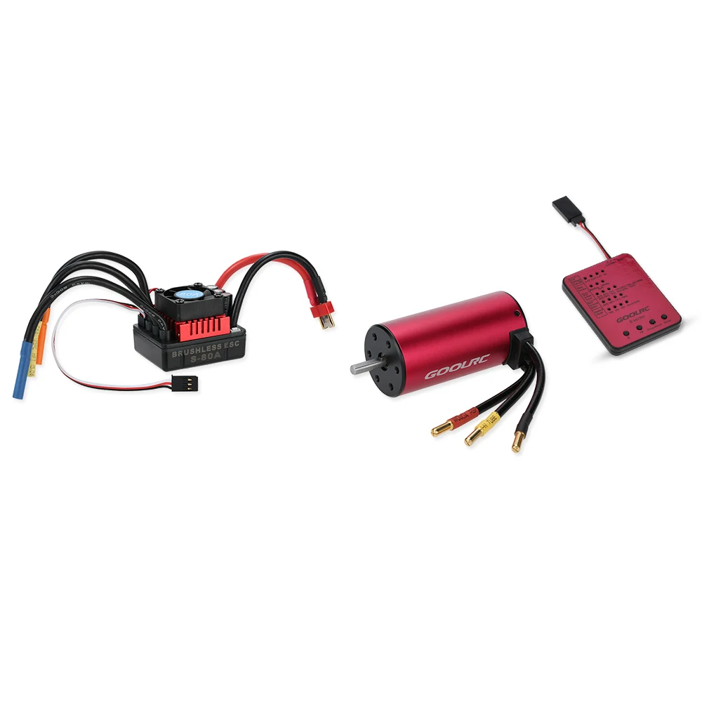 

Original S3674 2250KV Sensorless Brushless Motor 80A Brushless ESC and Program Card Combo Set for 1/8 RC Car Truck