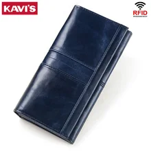 KAVIS Женский кошелек-клатч из натуральной кожи и женский кошелек для монет Portomonee Зажим для телефона держатель для карт удобный держатель для паспорта