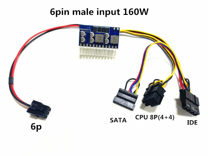 DC-ATX-160W 12V Pico ATX Power Supply - 6pin Input, Mining PSU, 24pin MINI ITX PC Power Description Image.This Product Can Be Found With The Tag Names Dc atx 160w pico switch psu, Mini itx, Mini itx atx power supply adapter, Pico itx power supply 12v